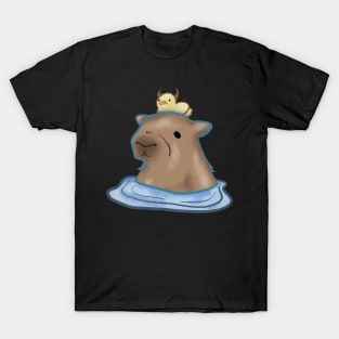 capybara taking a bath with duck T-Shirt